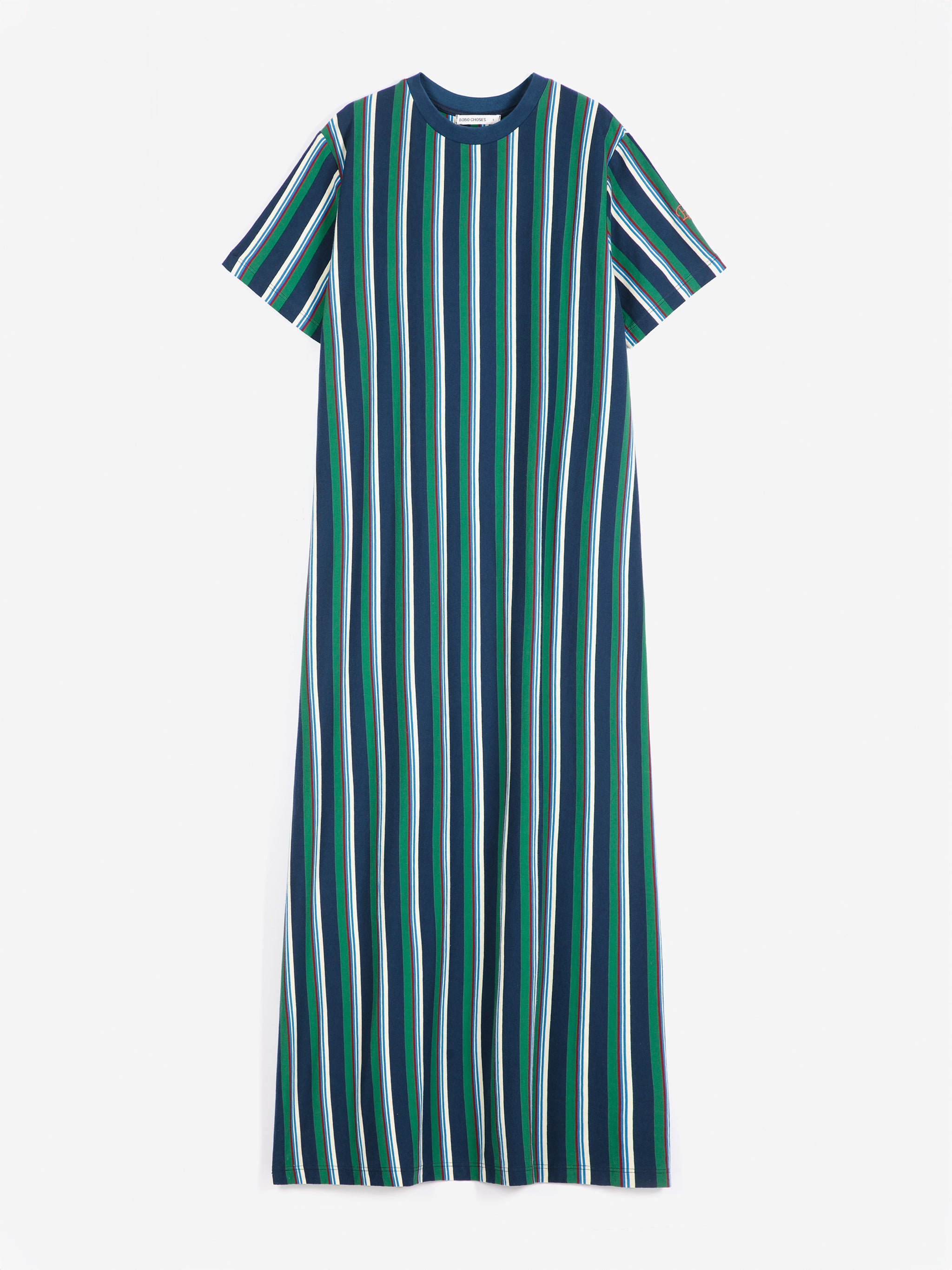 Striped long jersey dress