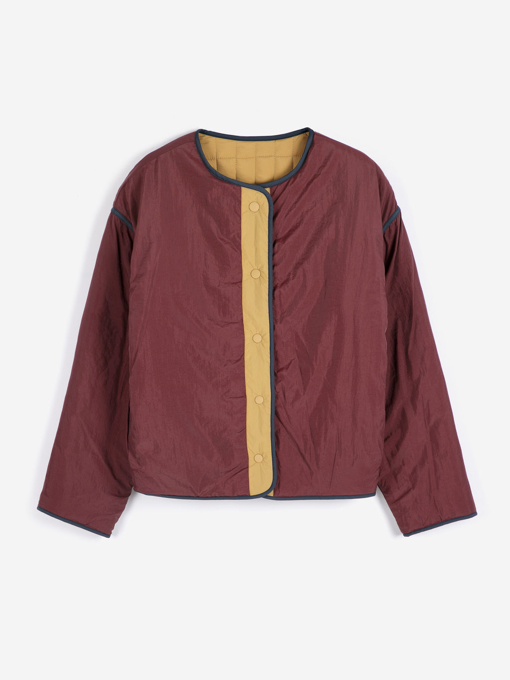 Color block light padded reversible jacket