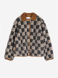 Almost Moiré all over sherpa jacket