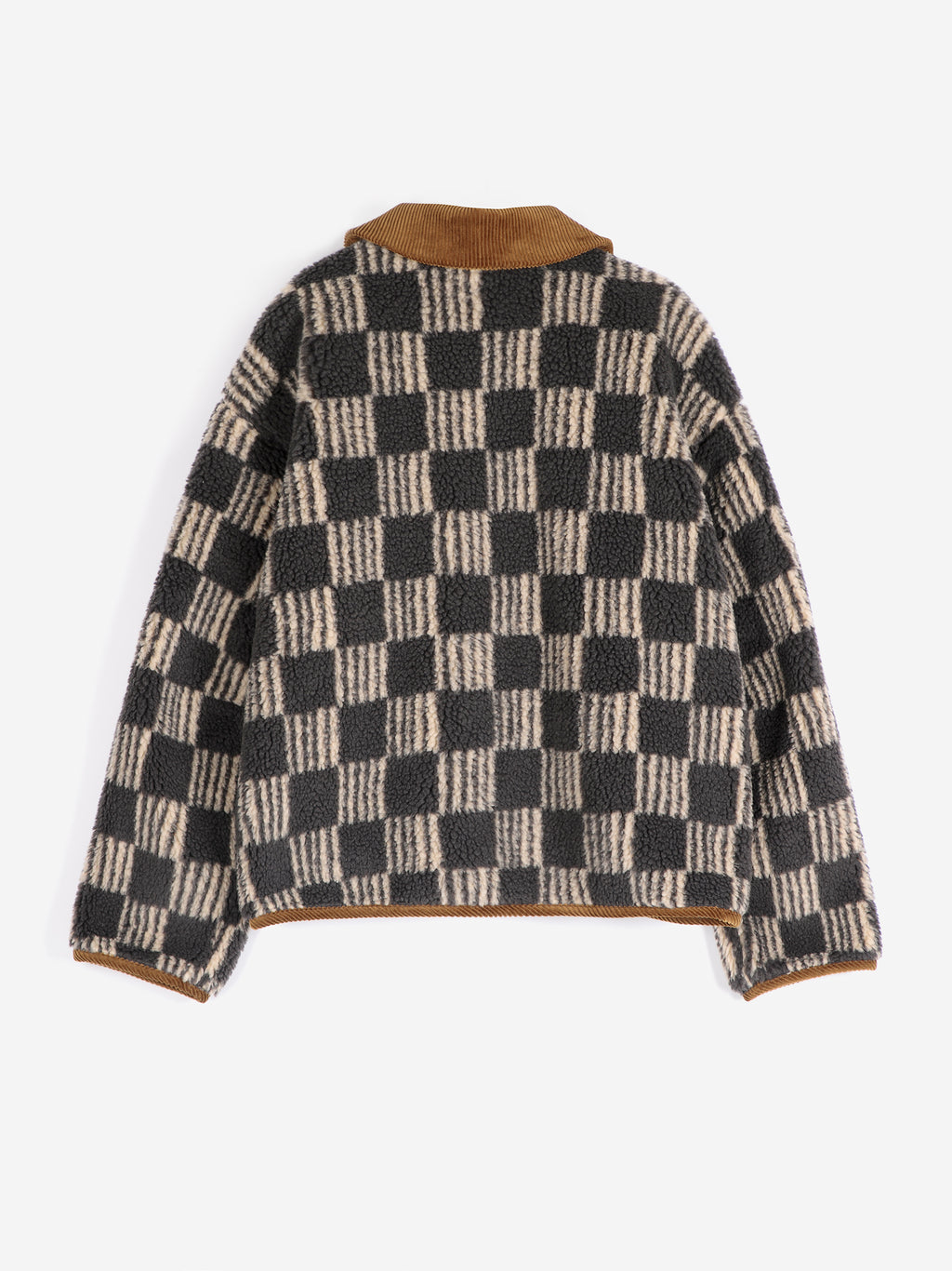 Almost Moiré all over sherpa jacket