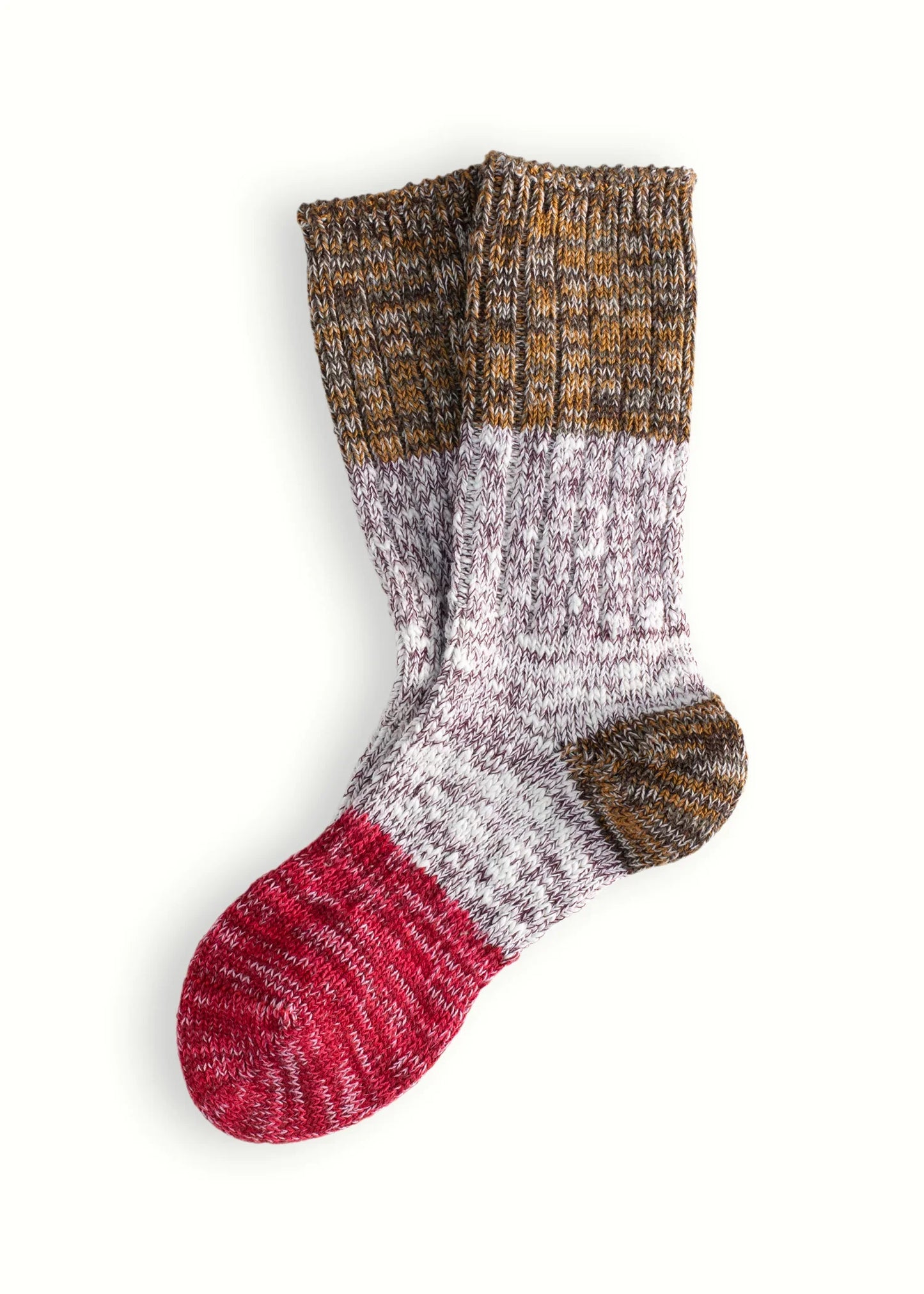 Charlie cotton collection - Red & Coffe Socks