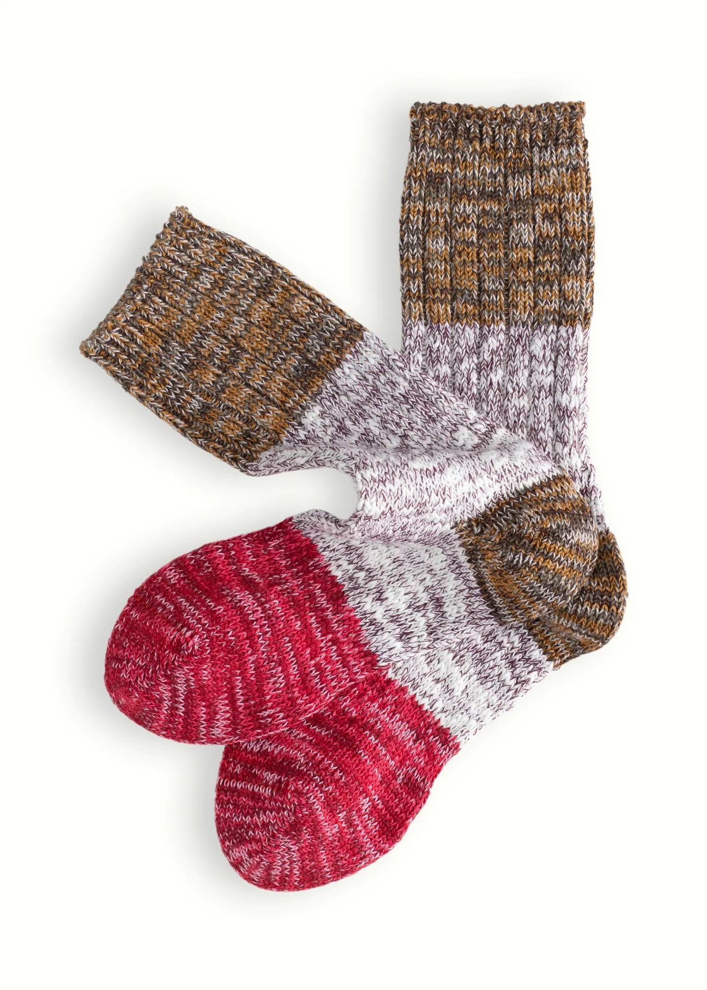 Charlie cotton collection - Red & Coffe Socks