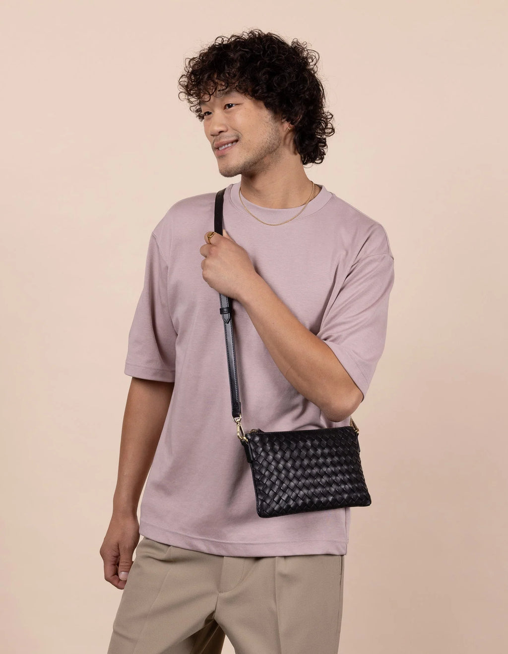Lexi - Black Woven Classic Leather