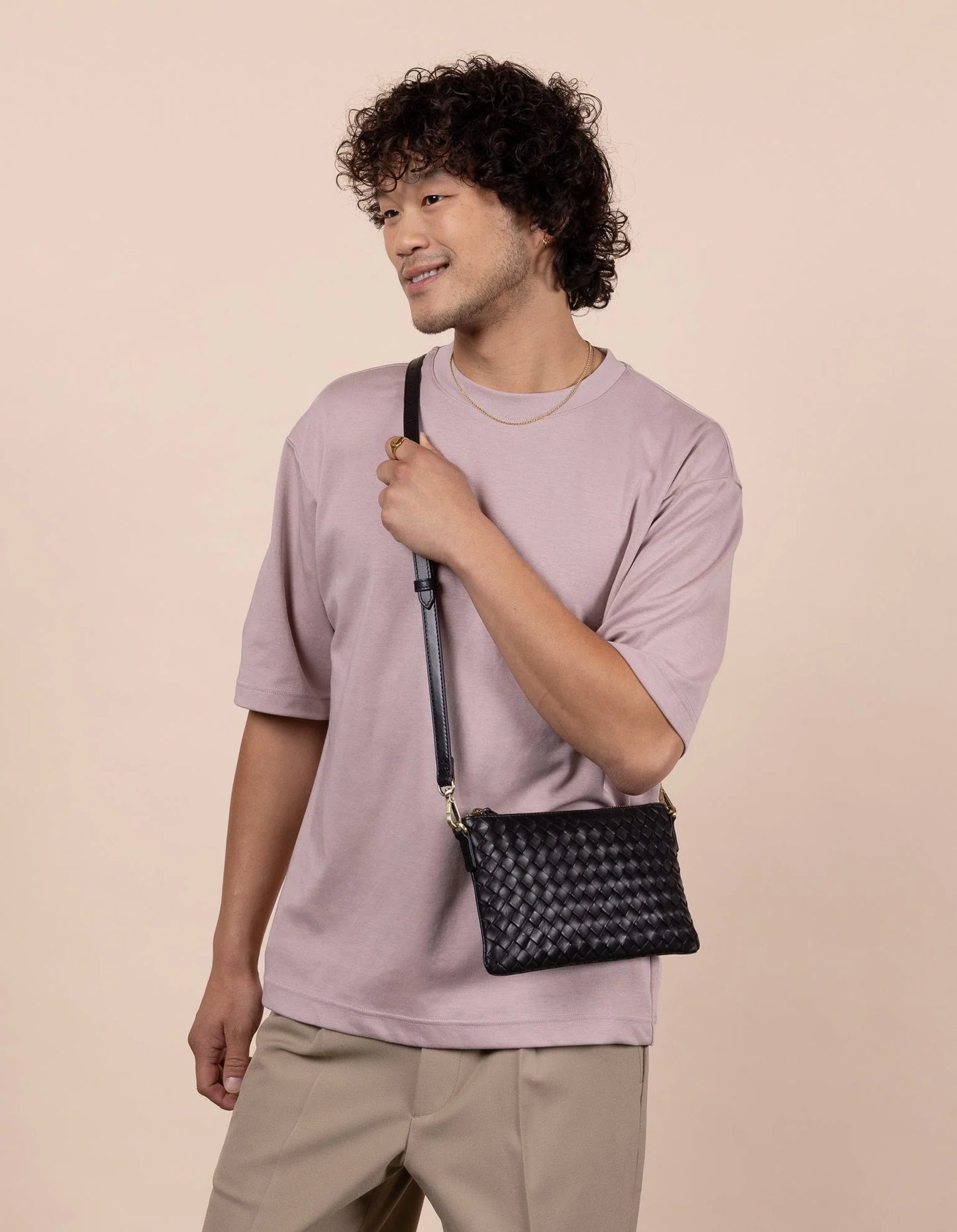 Lexi - Black Woven Classic Leather