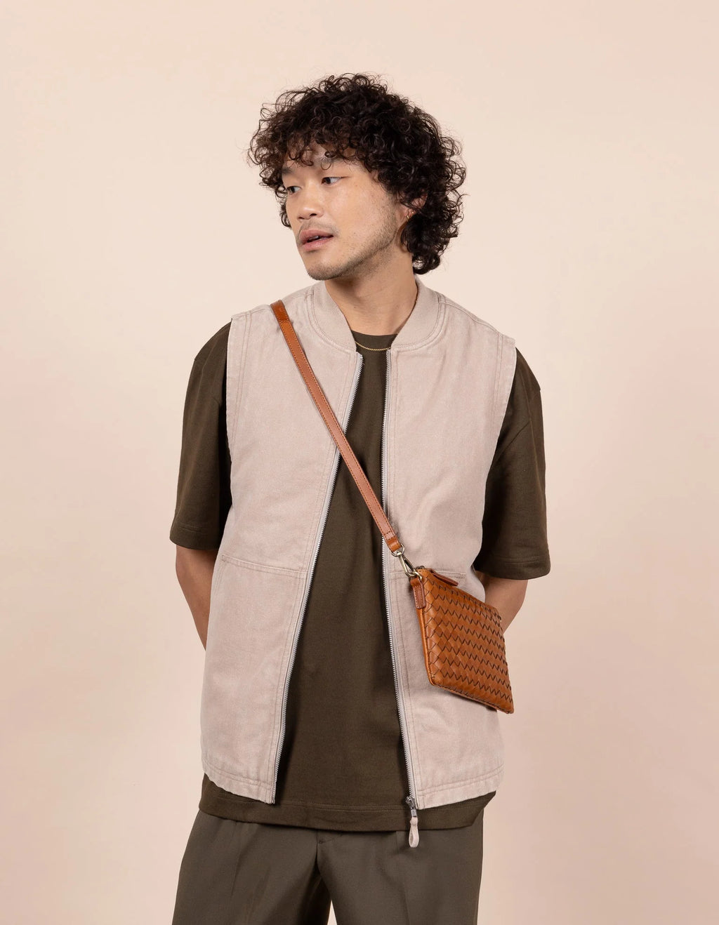 Lexi - Cognac Woven Classic Leather
