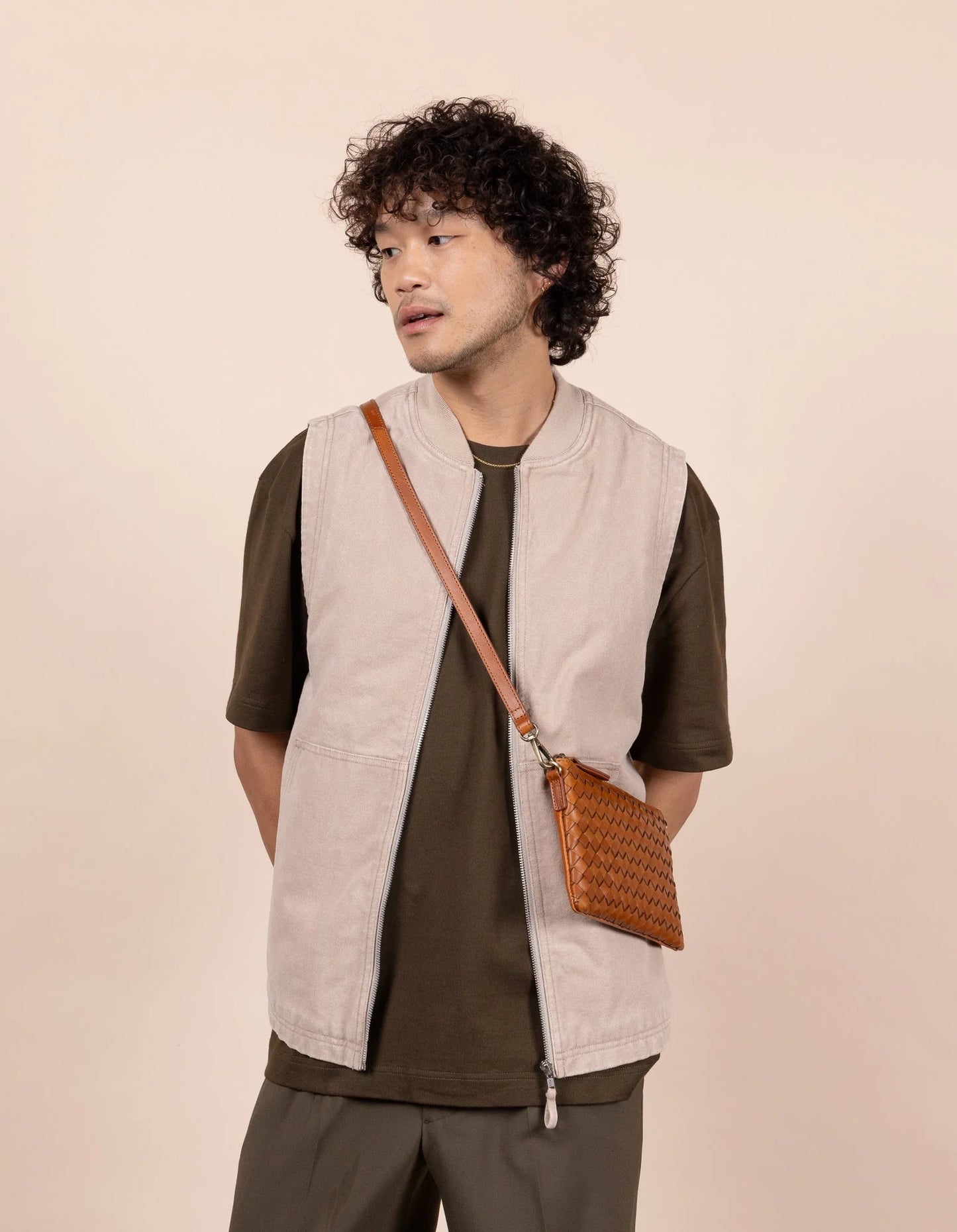 Lexi - Cognac Woven Classic Leather