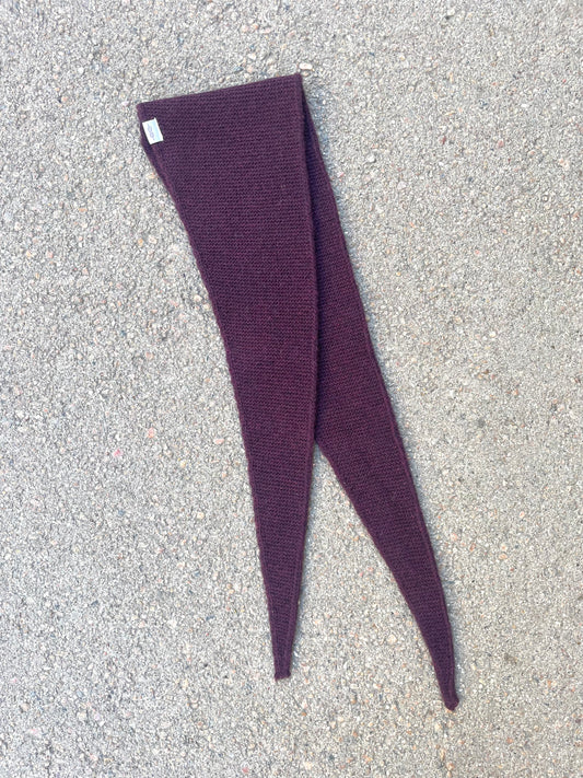 Violet small knit scarf - burgundy