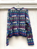 Multicolor printed cardigan