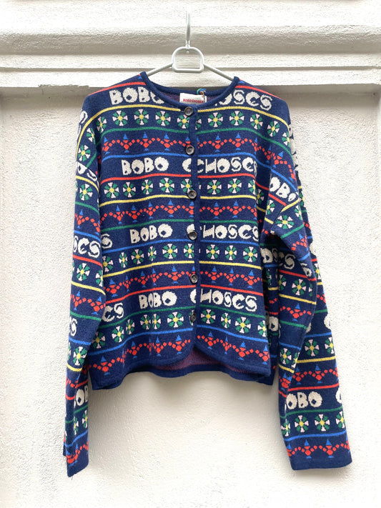 Multicolor printed cardigan