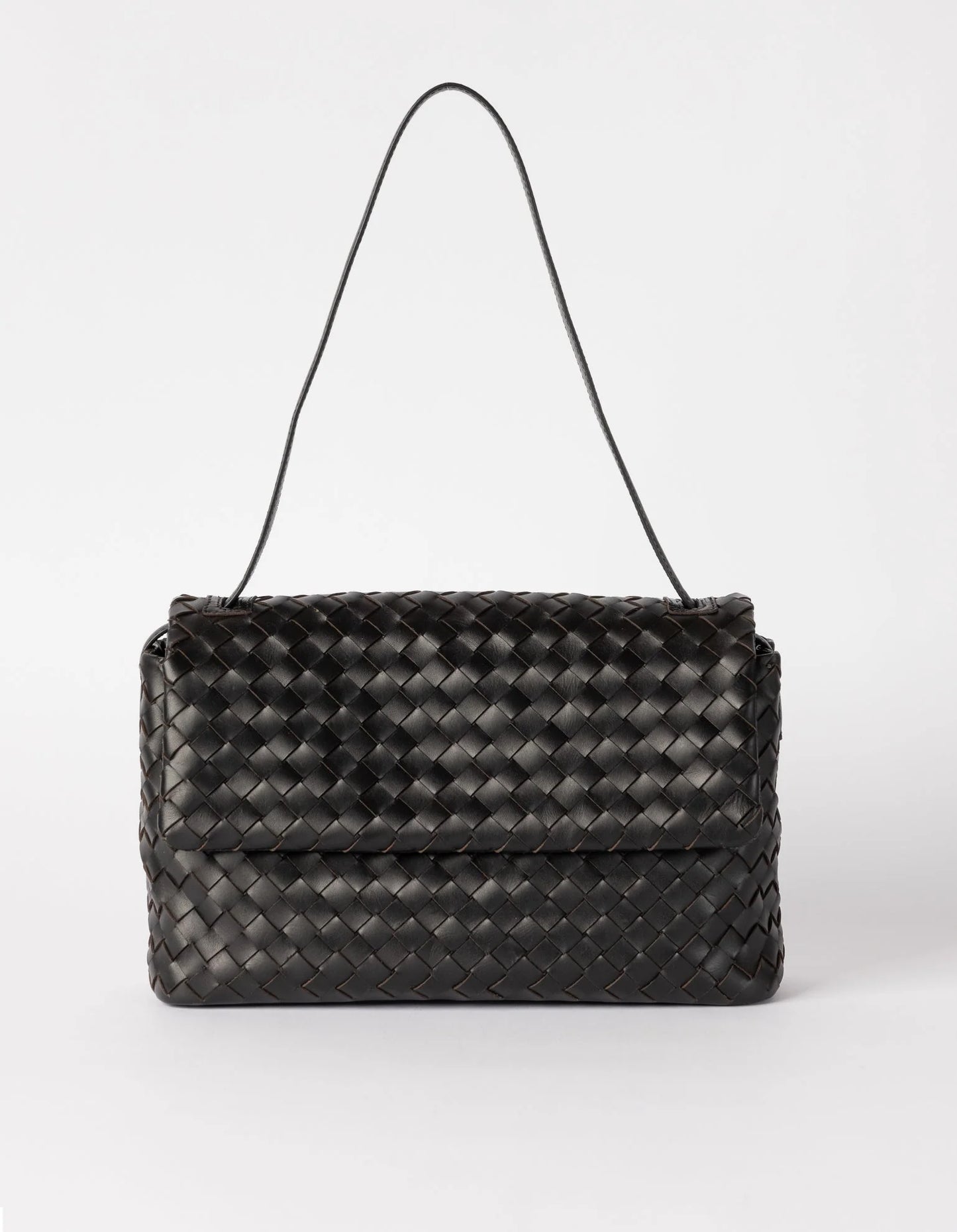 Kenzie - Black Woven Classic Leather
