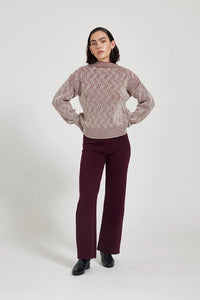 Zoya bicolor sweater - burnt sienna