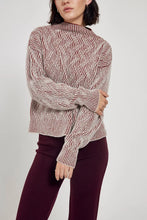 Indlæs billede til gallerivisning Zoya bicolor sweater - burnt sienna
