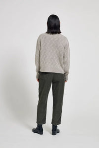Zoya bicolor sweater - taupe melange