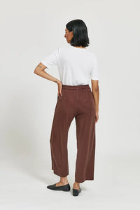 Thea flowy tencel pant - hickory brown