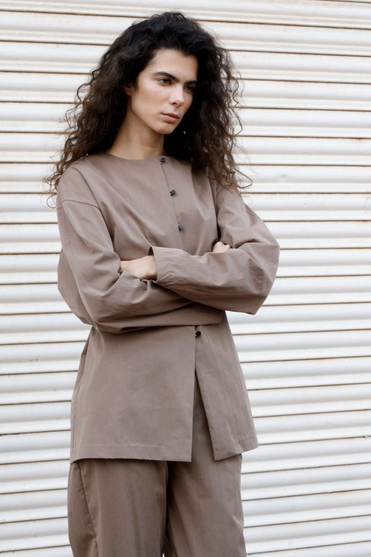GLASS SHIRT Button-Down Shirt with Tie