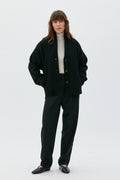 Hale boiled wool jacket - black