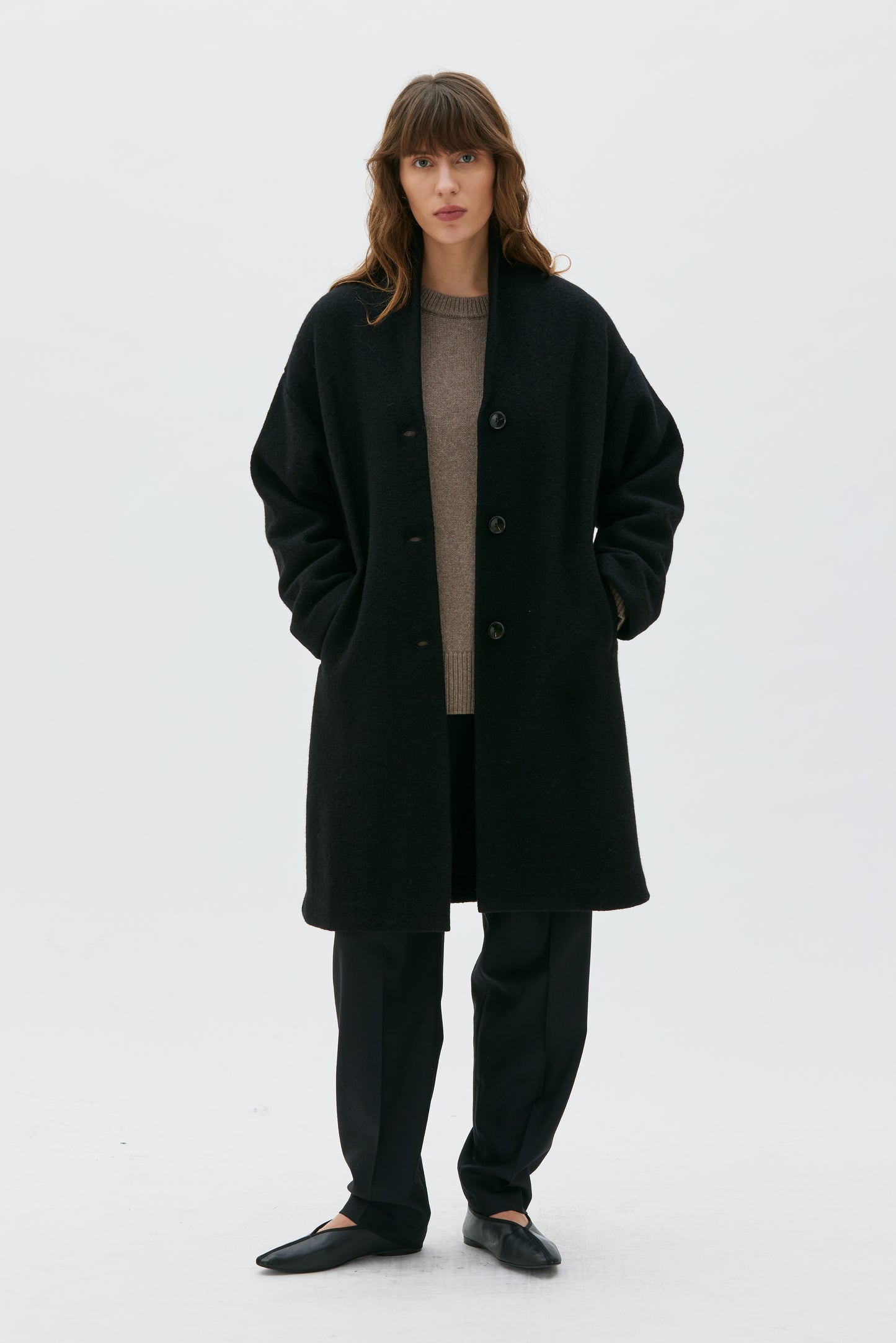 Hope boiled wool jacket - black