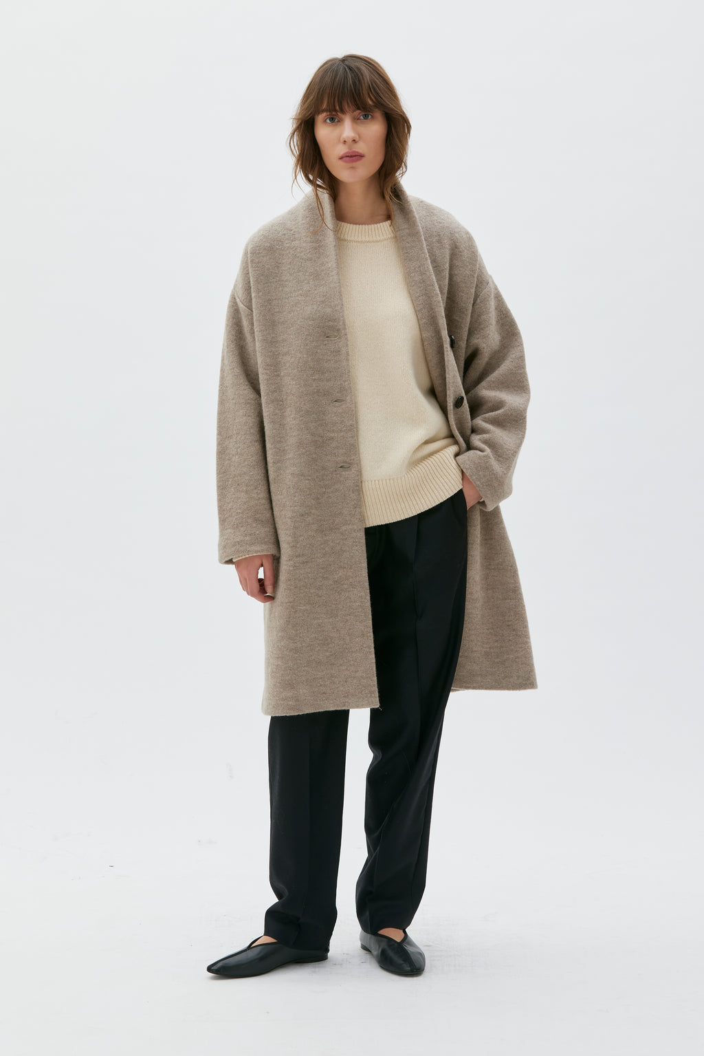 Hope boiled wool jacket - taupe