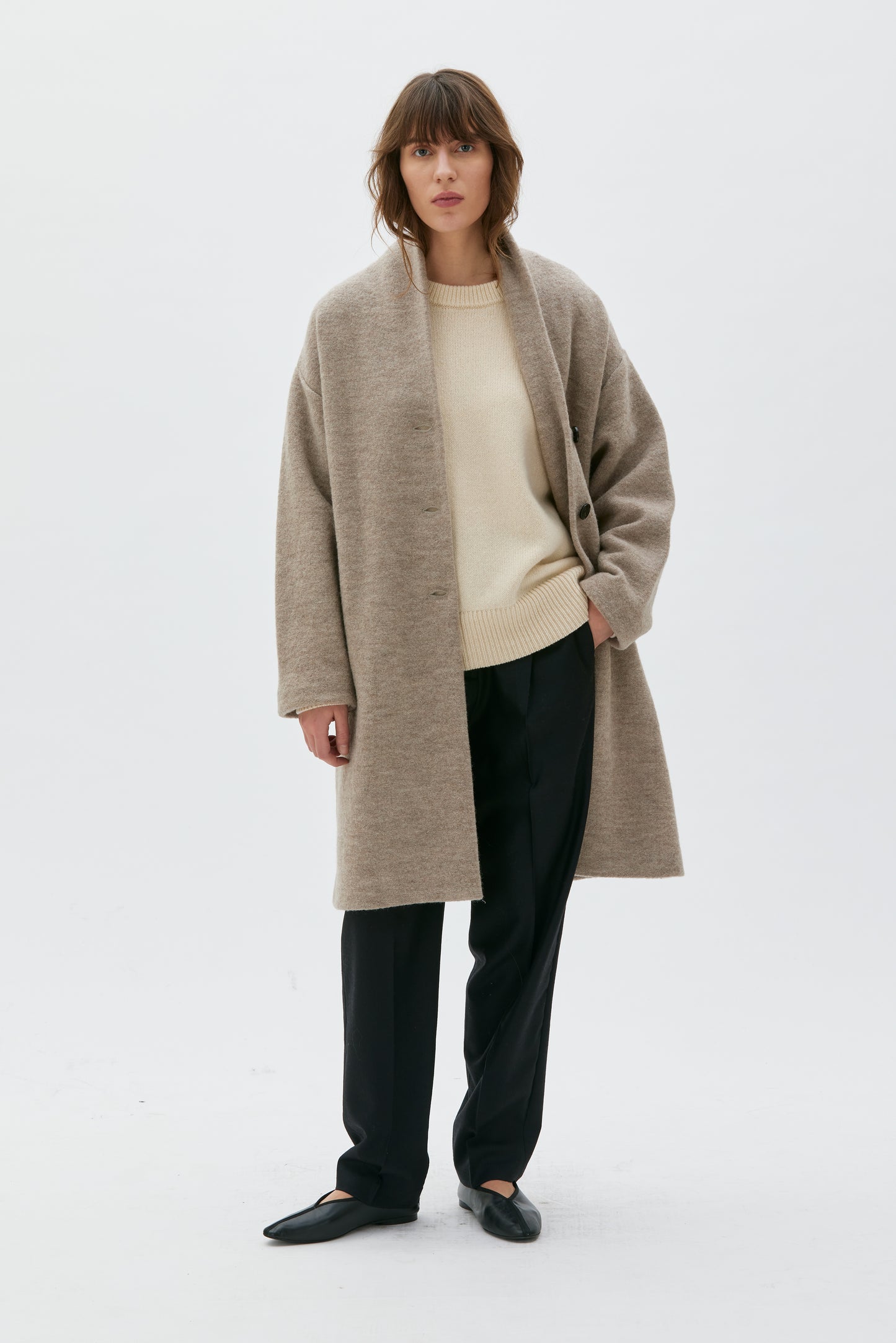 Hope boiled wool jacket - taupe