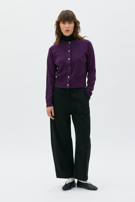 Malou - fine knitted crewneck cardigan