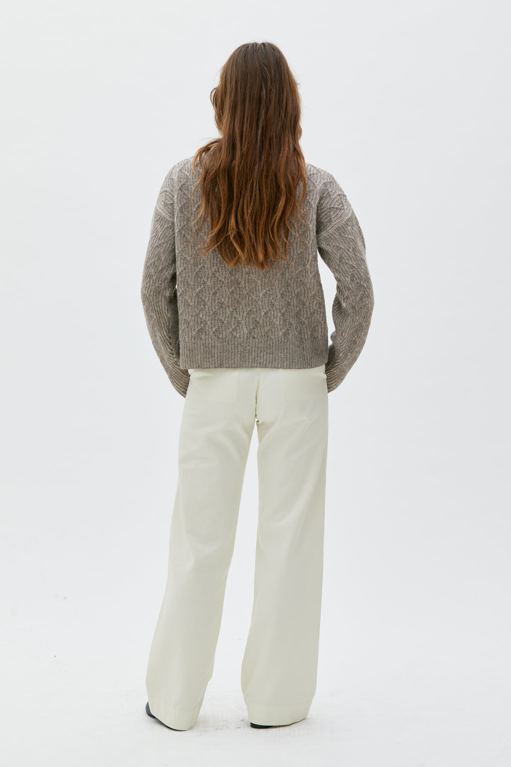 Zoya bicolor sweater - taupe bicolour