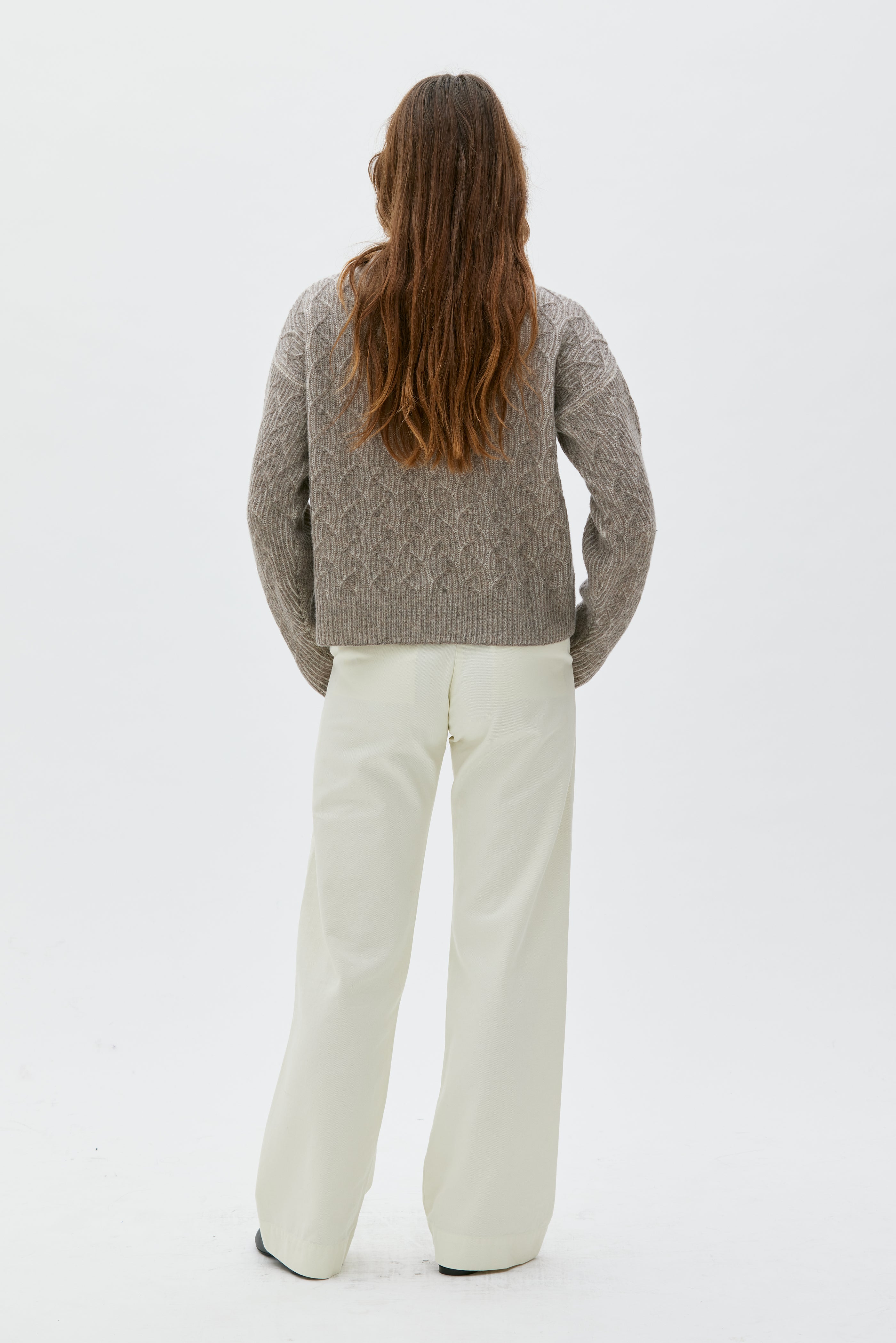 Zoya bicolor sweater - taupe bicolour