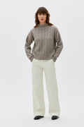 Zoya bicolor sweater - taupe bicolour