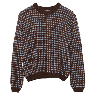Alpaca pattern sweater chocolate