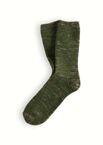 Wool collection dark green socks