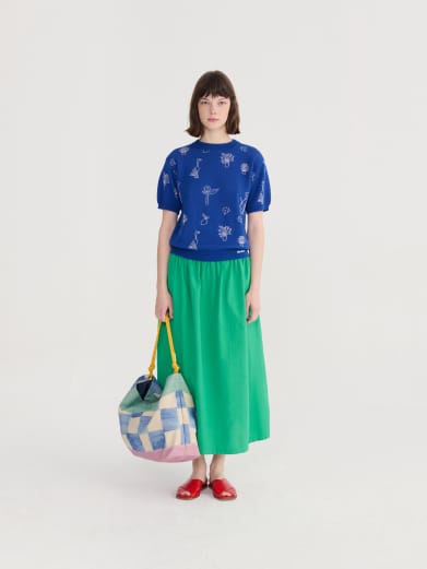 Color block canvas cross-body bag
