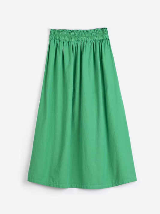 Recycled cotton evasé skirt