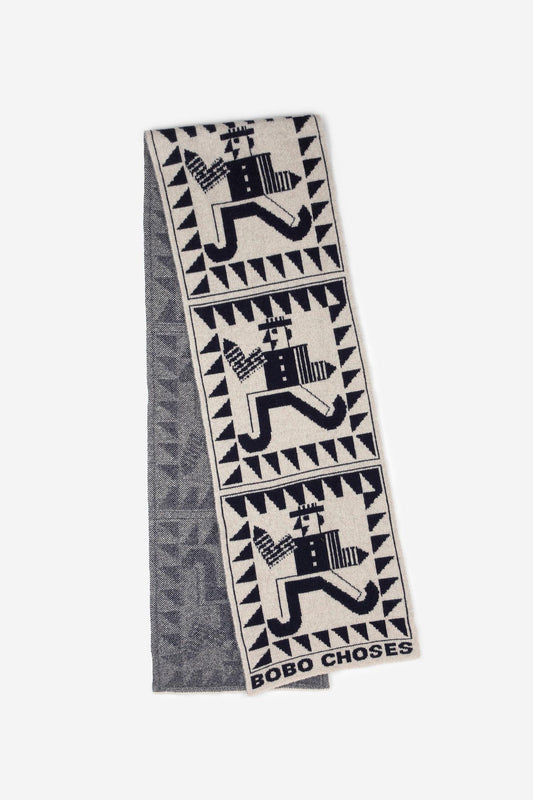 Mr Pencil knitted scarf