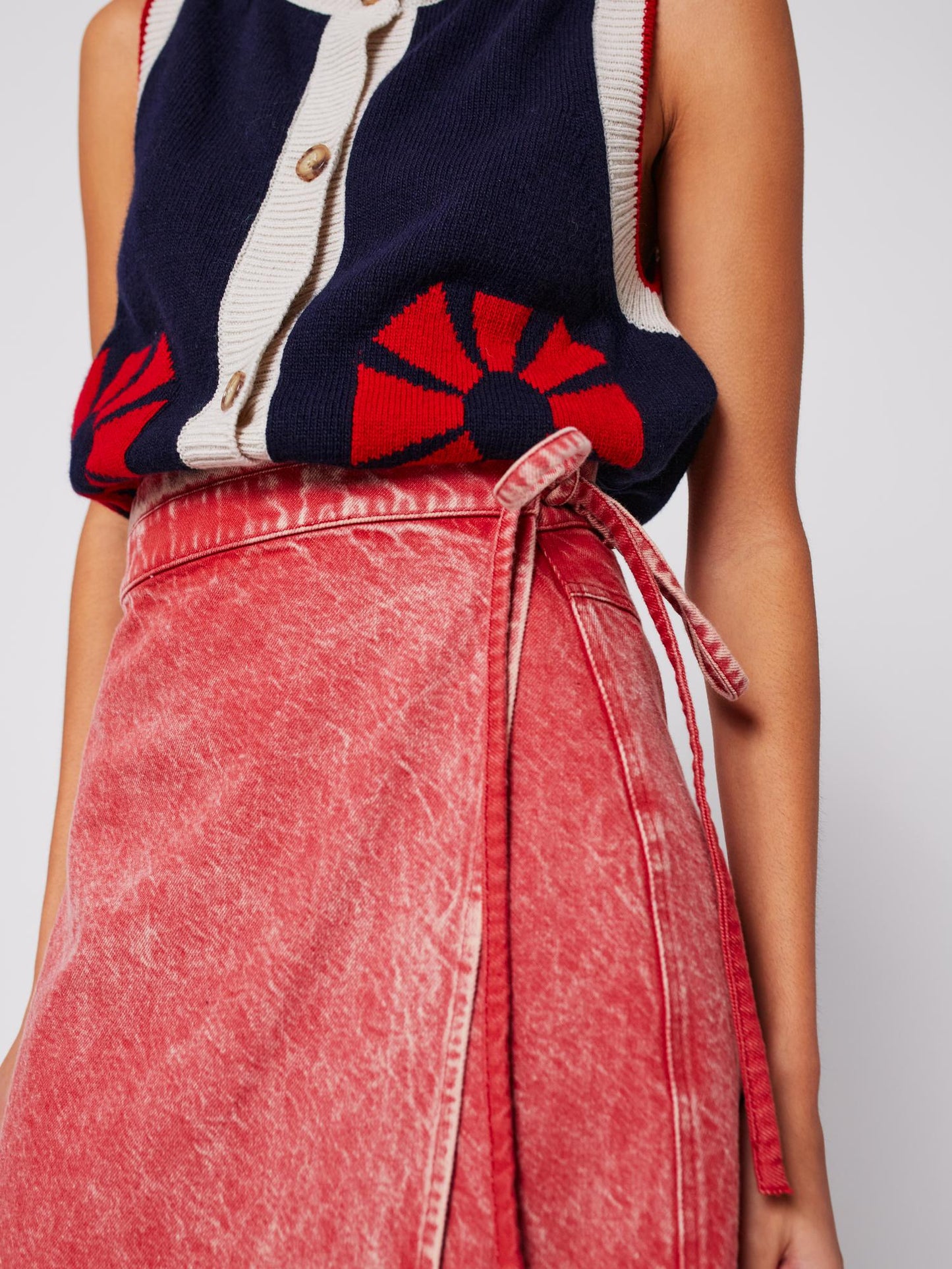 Wrapped cotton skirt
