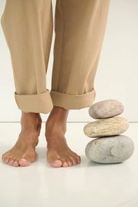 Lower pants crepe - warm sand