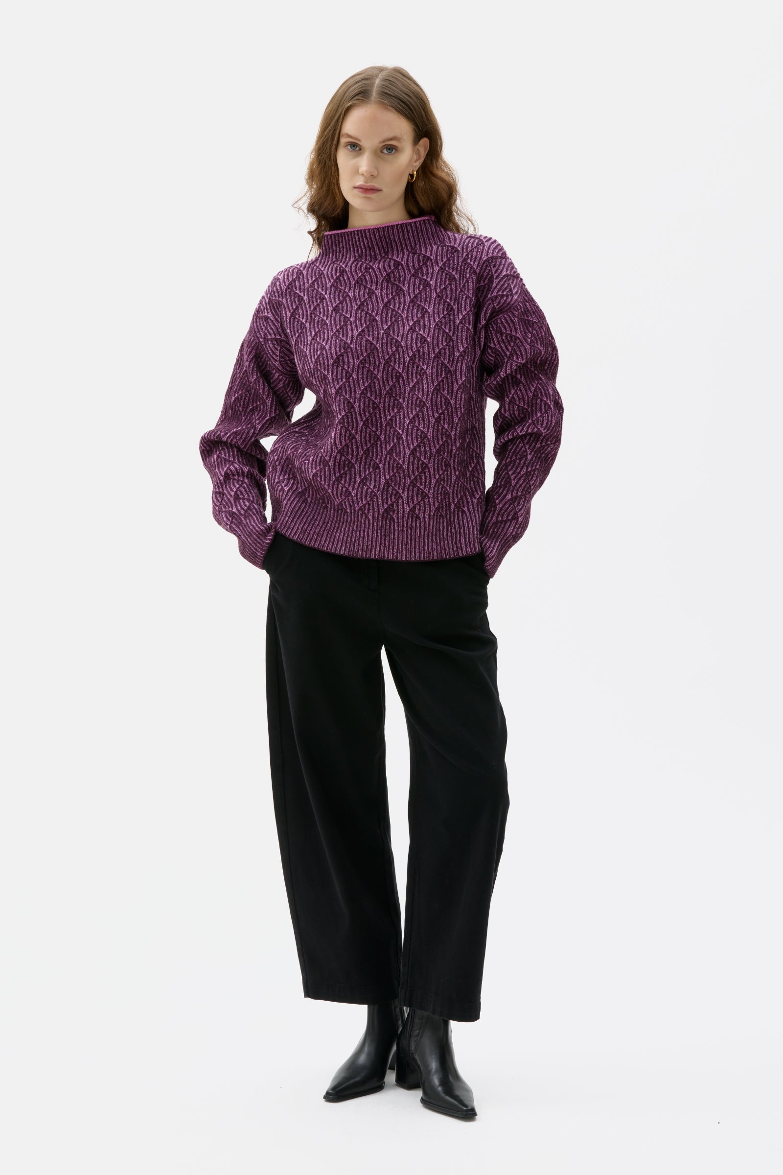 Zoya - Bicolour lambswool sweater