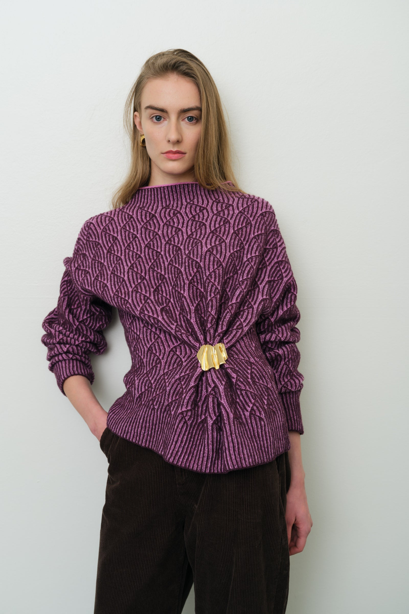 Zoya - Bicolour lambswool sweater
