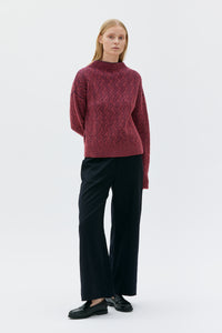 Zoya bicolor sweater - elderberry