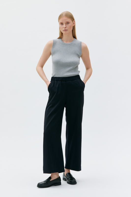 Gala elastic waist wool trousers