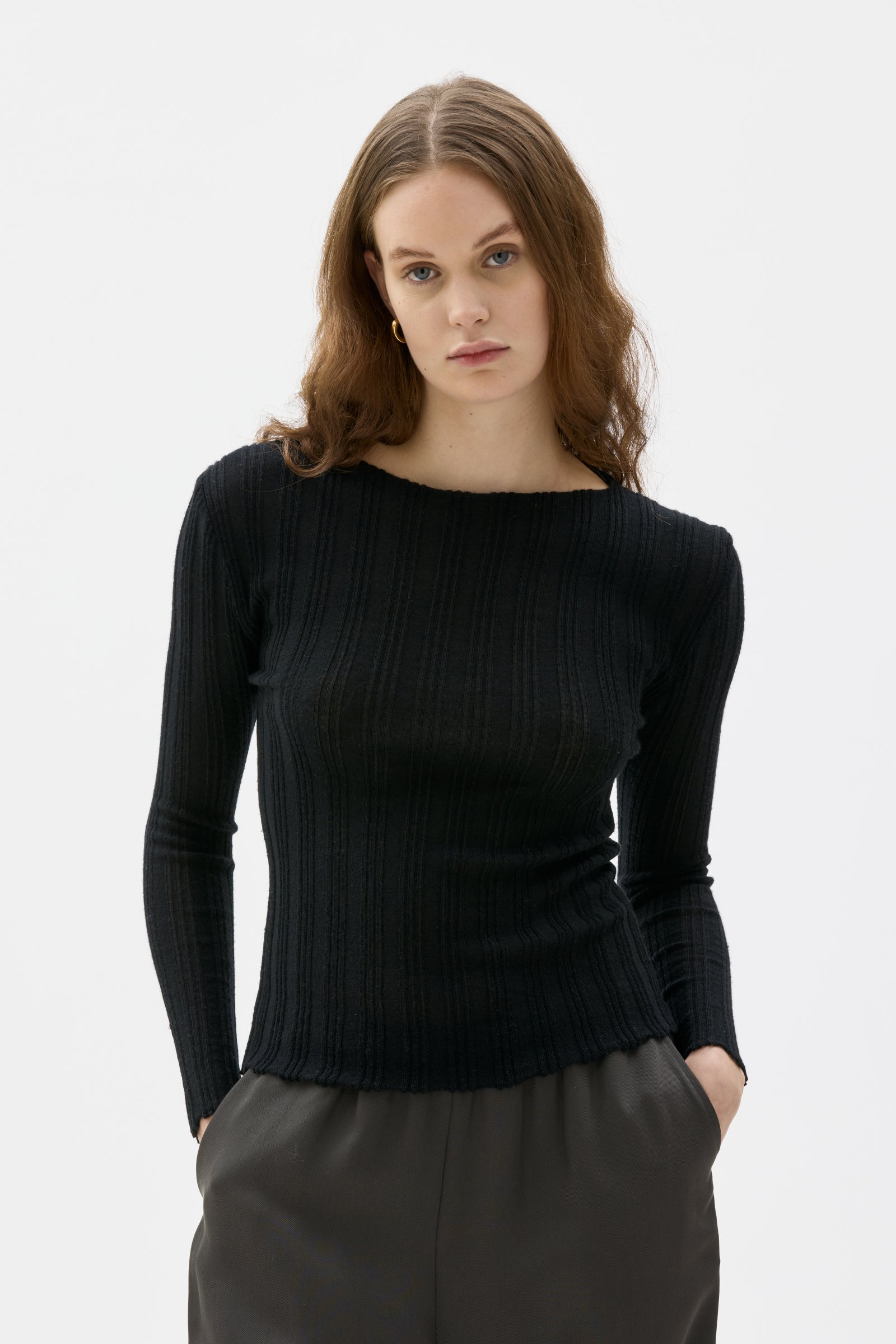 Hilja - Fine ribbed wool top
