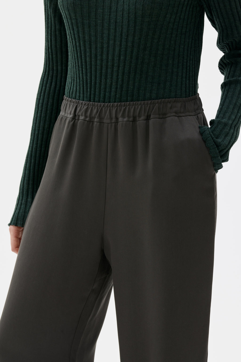 Valli - Long Tencel twill trousers