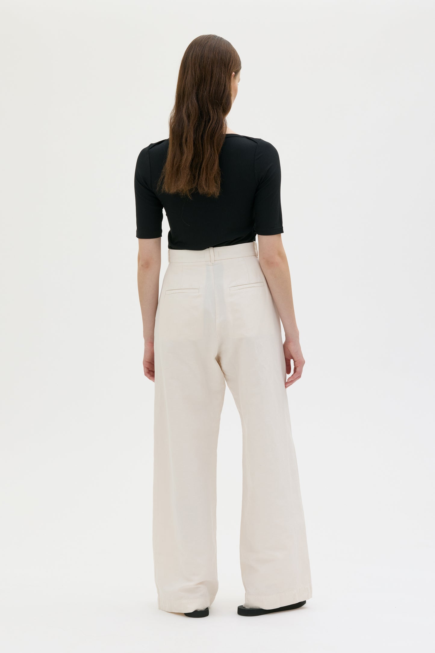 Hana - Organic cotton linen tencel long trousers
