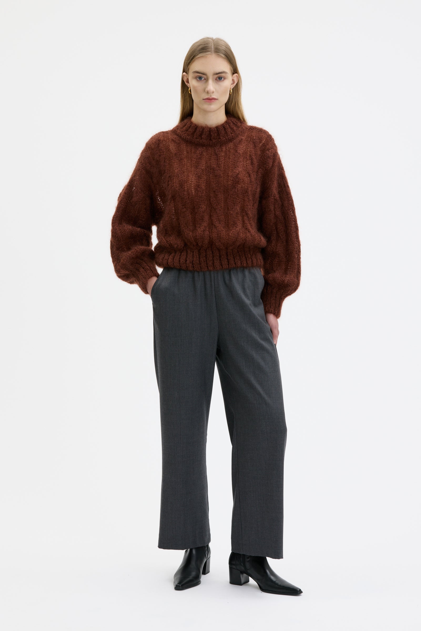Lyne - Mohair silk cable sweater