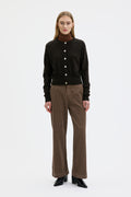 Malou - fine knitted crewneck cardigan