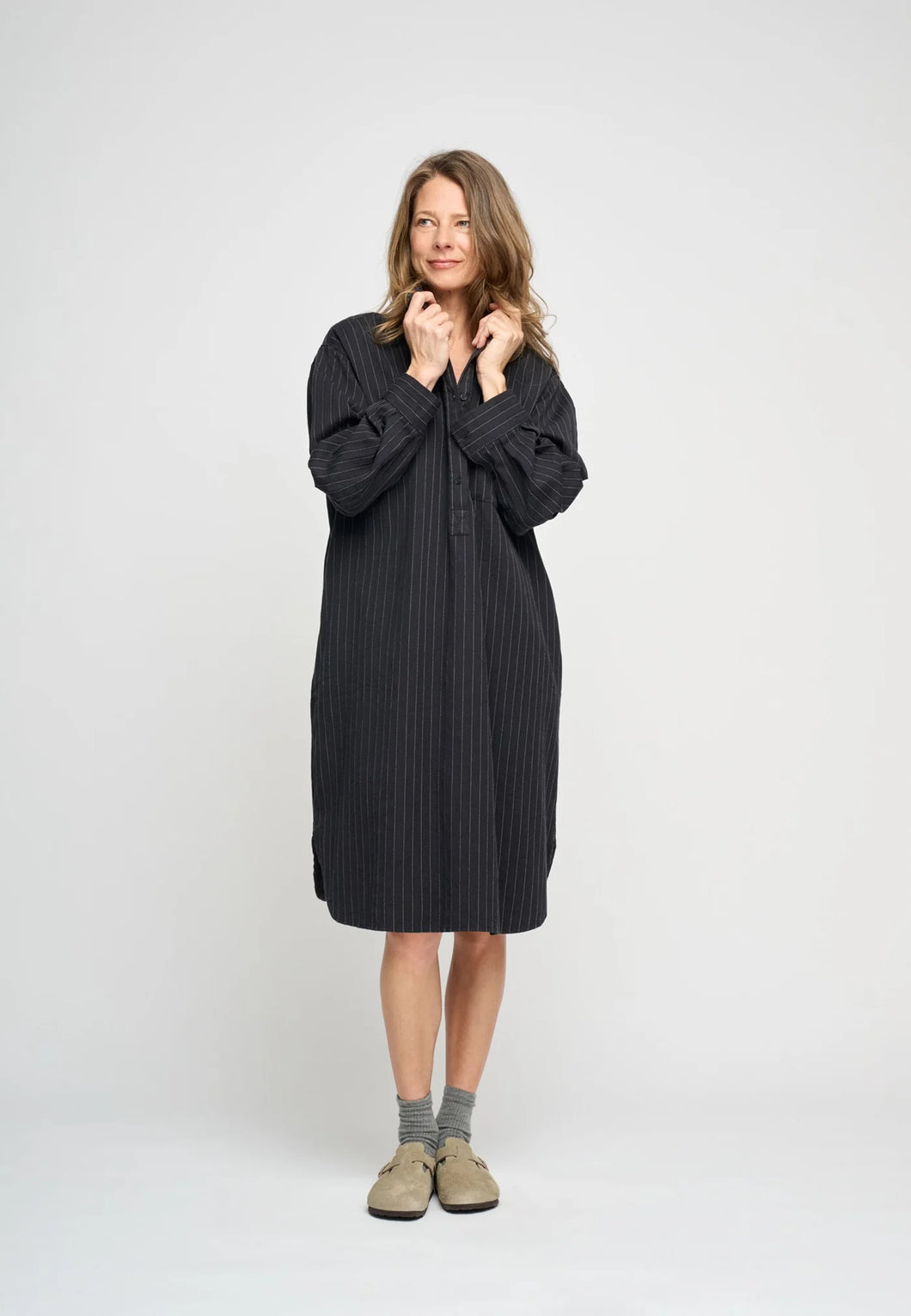 Relieve shirtdress stripe