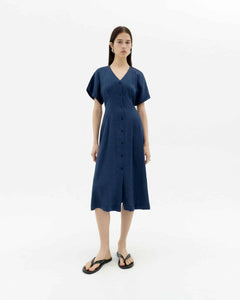 Navy hemp laura dress