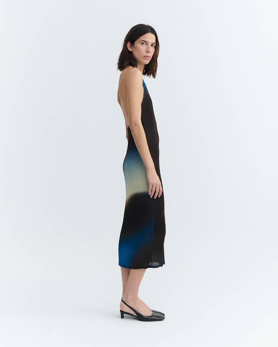 Glass pleated miriam dress