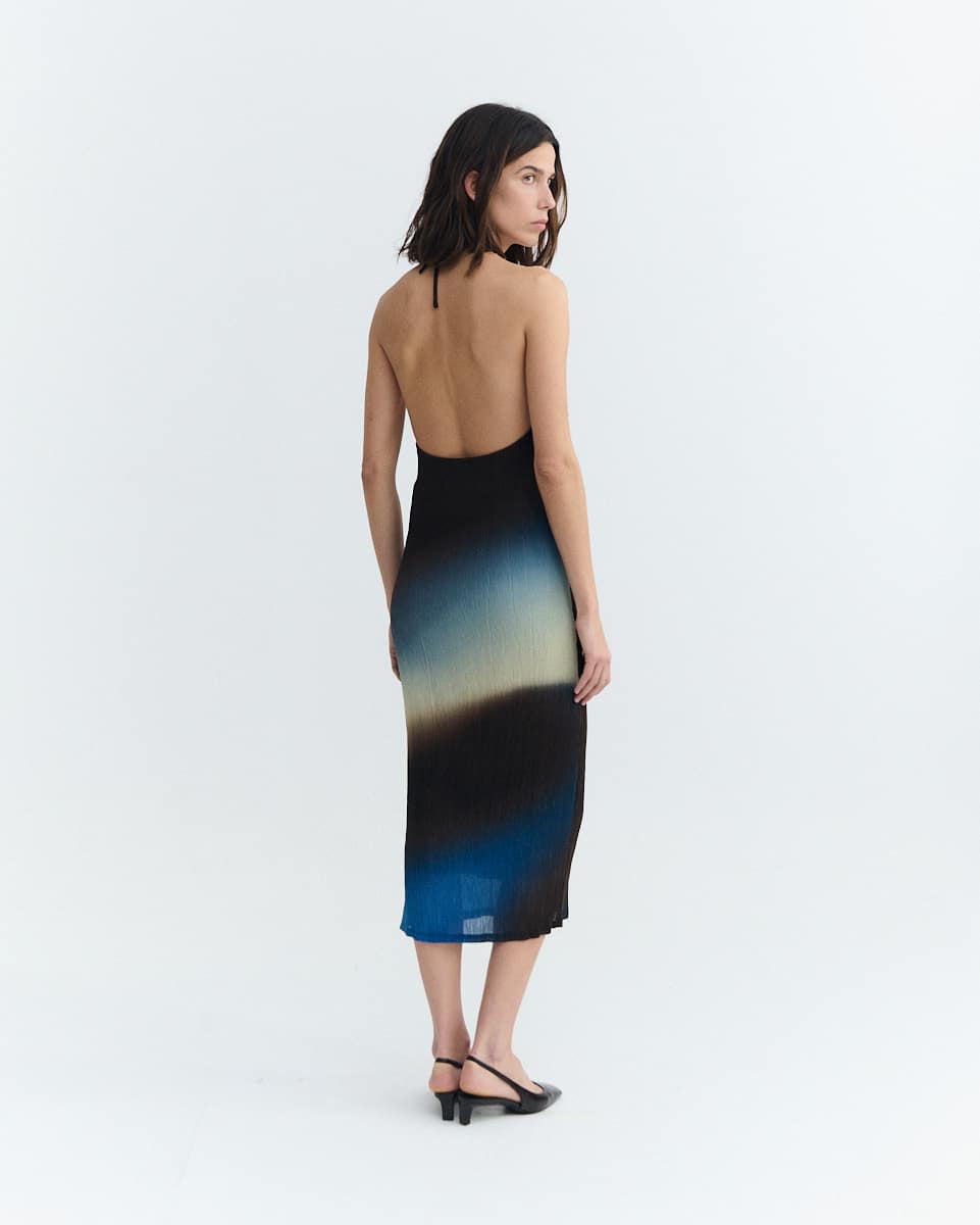 Glass pleated miriam dress