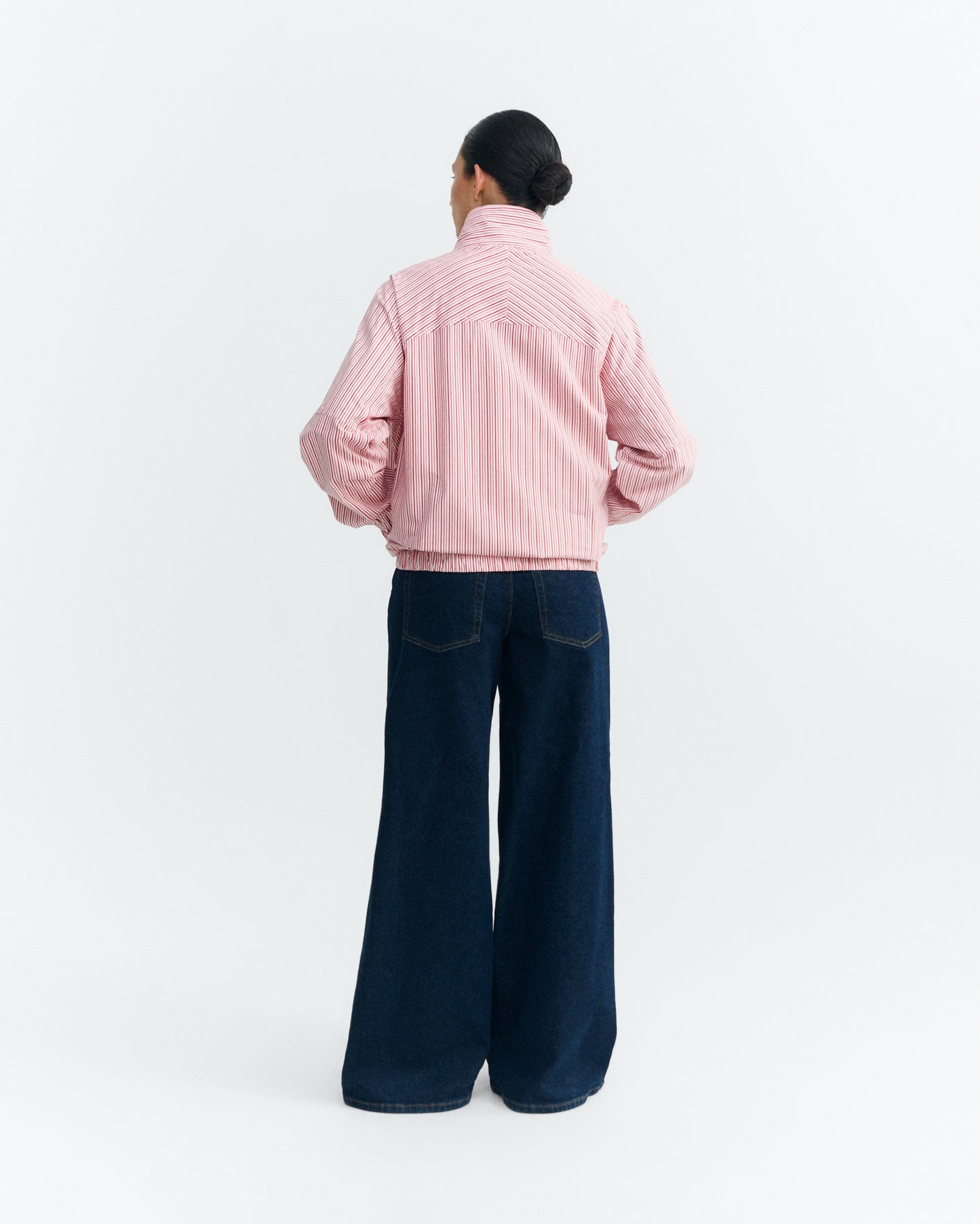 Red colliure stripes monica jacket