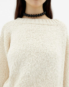 White Clara knit sweater