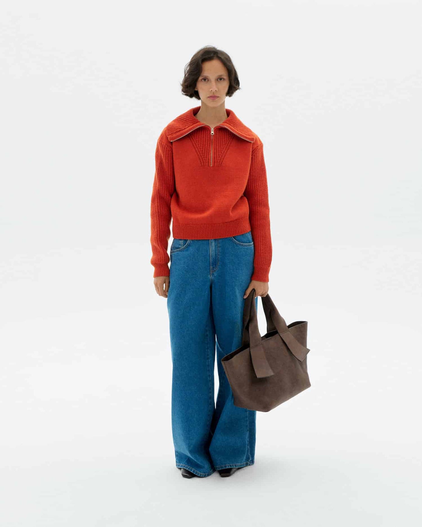 Orange tanit knitted sweater